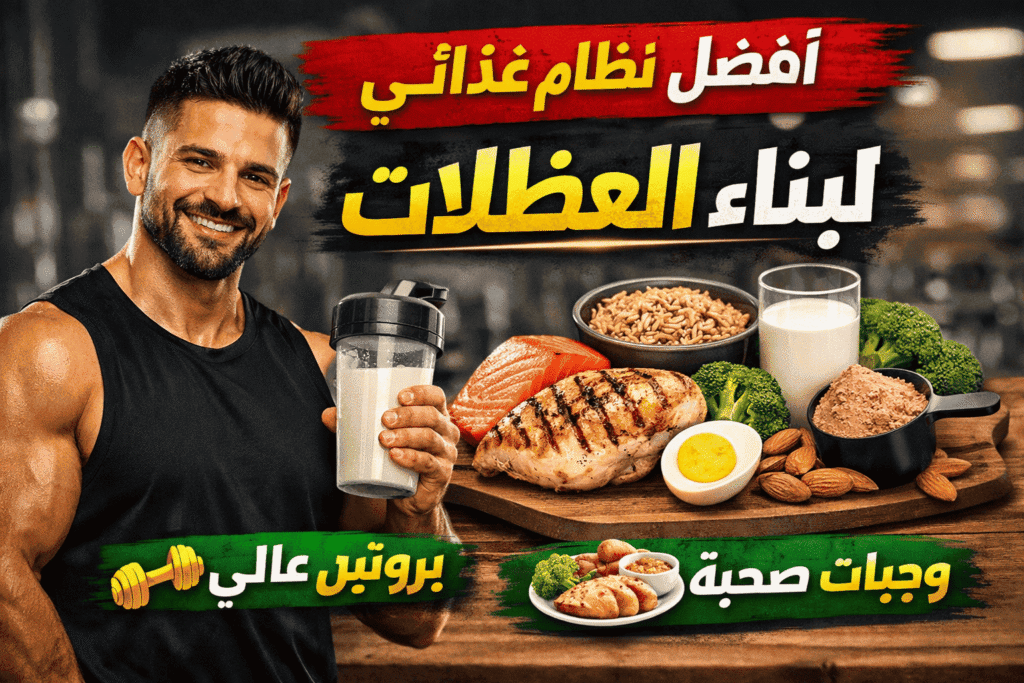 🥗 أفضل نظام غذائي لبناء العضلات للمبتدئين: دليل شامل خطوة بخطوة