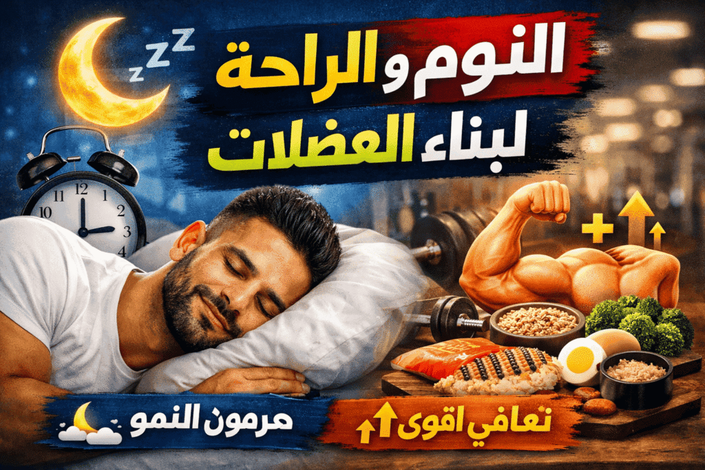 😴 أهمية الراحة والنوم في بناء العضلات وتحسين الأداء الرياضي